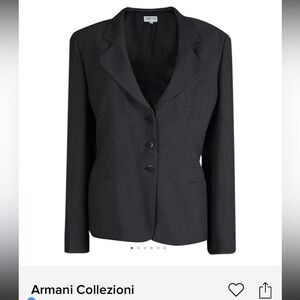 Armani Collezioni black Notched Collar Blazer 10